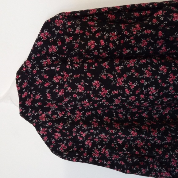 Ralph Lauren Ditsy Floral on Black Button Up Shirt - Picture 9 of 11